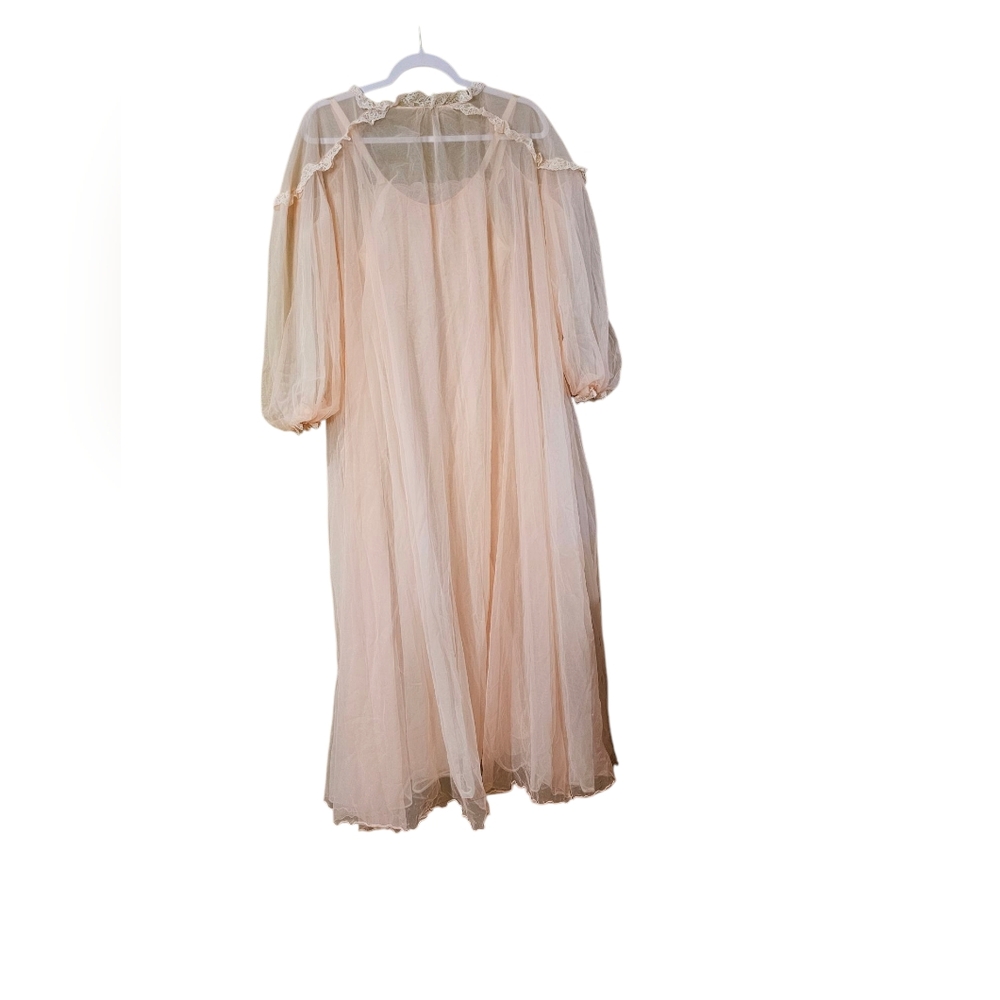 Vintage 50s/60s Light Pink Nightgown And Robe. Small - Picture 7 of 16